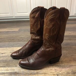 Dan post brown leather western boots Really good condition size 9